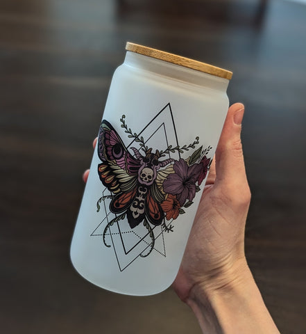 Geo Moth Glass Cup