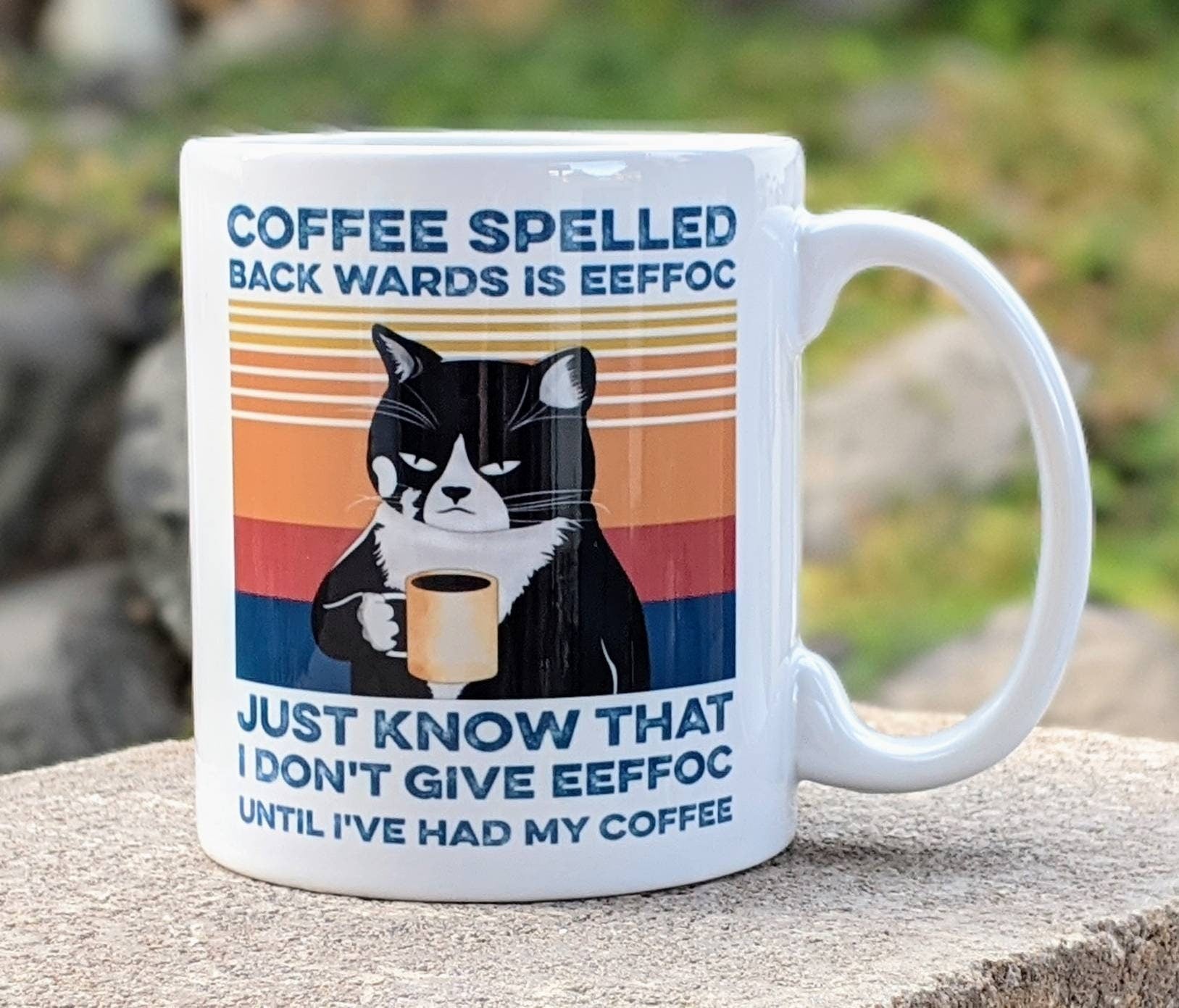 Coffee Spelled Backwards is Eeffoc Mug