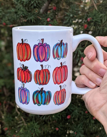 Colorful Fall Pumpkin Mug