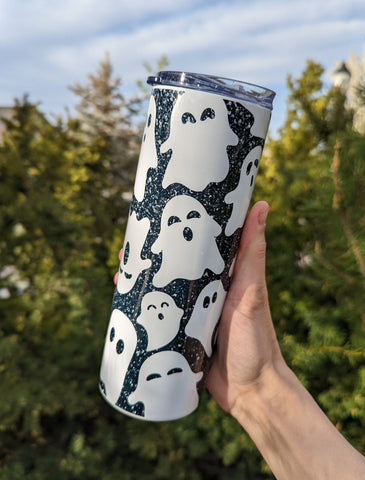 Black and White Ghost Tumbler
