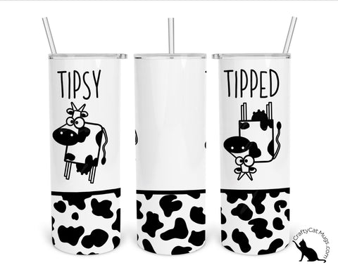 Tipsy and Tipped Cow Tumbler