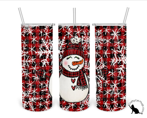 Cute Snowman Tumbler with Personalization Option