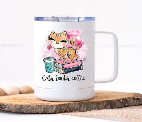 Cats Books Coffee Mug