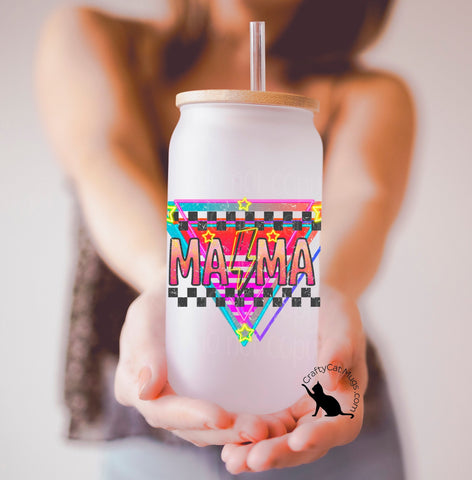 Retro Mama Glass Cup