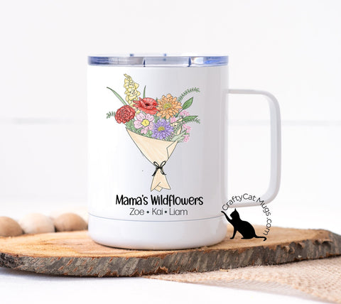 Personalized Mama's Wildflowers Mug