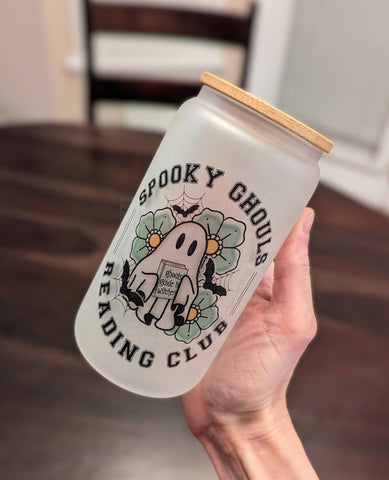 Spooky Ghouls Reading Club Glass Cup