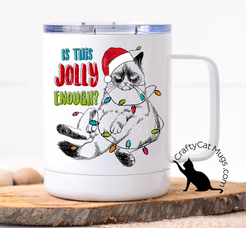 Is This Jolly Enough? Christmas Cat Mug